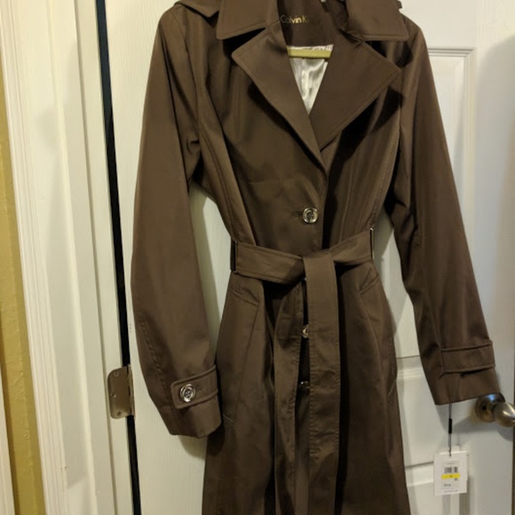 Calvin Klein Belted Water Resistant Trench Coat - Picture 4 of 8